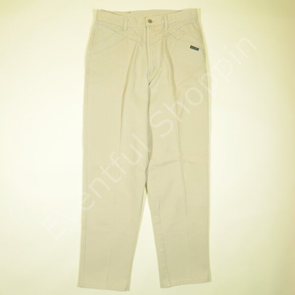 Vintage Rocky Mountain Bareback Jeans Womens 33 Beige Denim Straight Leg 90s - Picture 2 of 6